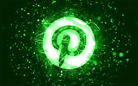 Pinterest Green Logo Green Neon Lights Creative Green Abstract