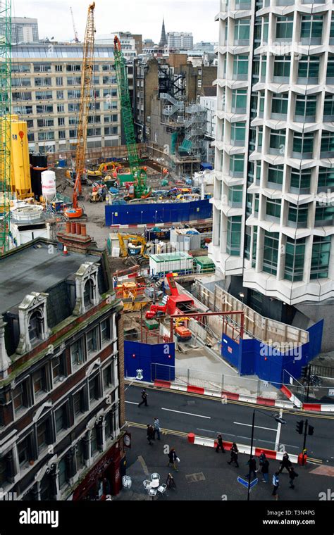 Construction Work Taking Place At Tottenham Court Road Site Of The New