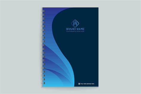 Blue elegant corporate notebook cover design 26324802 Vector Art at Vecteezy