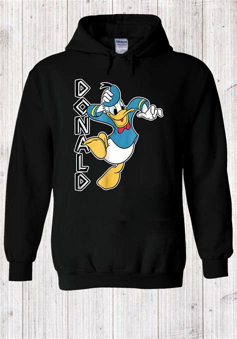 Disney Donald Duck Cartoon Character Funny Hoodie Sudadera Etsy