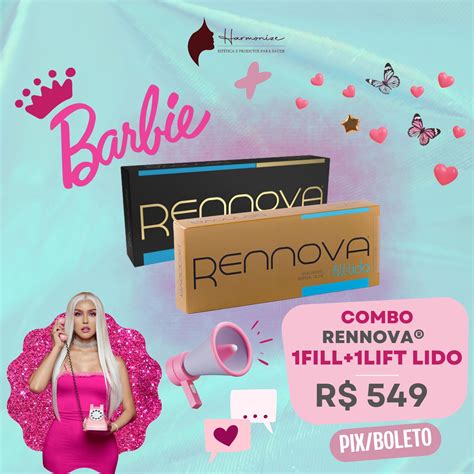 AGOSTO BARBIE Combo Ácido Hialurônico Rennova Fill Lido Rennova