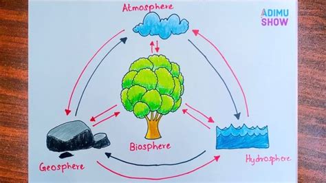 How To Draw Biosphere | step by step tutorial 🌊🌳🪨💨 - YouTube ...