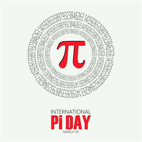 El Día De Pi Se Celebra El 14 De Marzo En Todo El Mundo Vector Premium