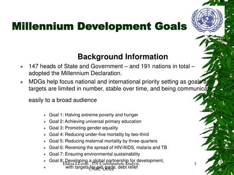 Ppt Millennium Development Goals Powerpoint Presentation Free