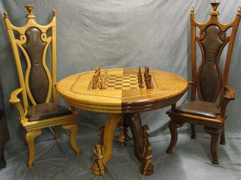 Chess Set, Table, & Chairs - FineWoodworking