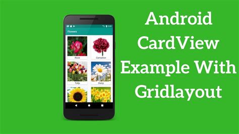 Android Cardview Example With Gridlayout Demo Youtube