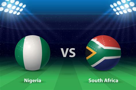 Nigeria vs South Africa. knockout Semi-final stage Africa 2023, Soccer scoreboard 41010295 ...