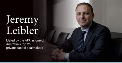 Jeremy Leibler Listed As One Of Australia’s Top 25 Private Capital Dealmakers