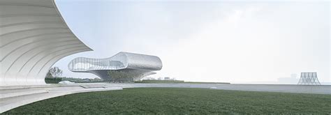 lacime architects applies aluminum plates to 'the wave' museum in china