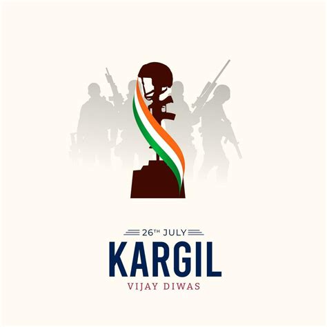 26th July Kargil Vijay Diwas Design Concept With Indian Flag And Army Social Media Post 25734161