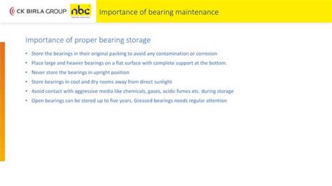 Bearing Handling Maintenance Ppt