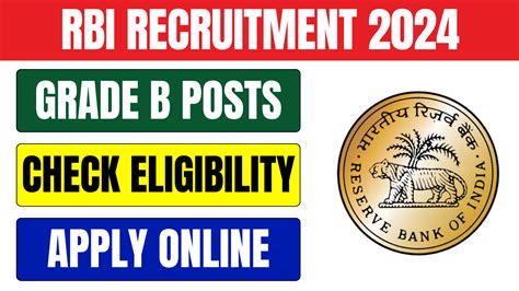 RBI Recruitment 2024 Notice Out For Grade B Posts Check Eligibility