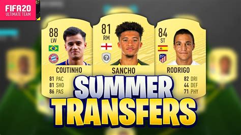 FIFA 20 SUMMER TRANSFERS CONFIRMED DEALS RUMOURS W SANCHO