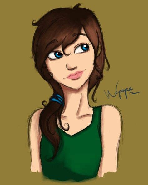 Practice Girl Brown Hair Blue Eyes Digital Art Drawing Anime