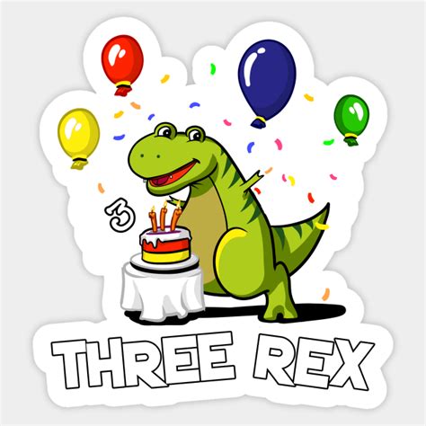 Three Rex 3rd Birthday Party T Rex Dinosaur Dinosaur Birthday