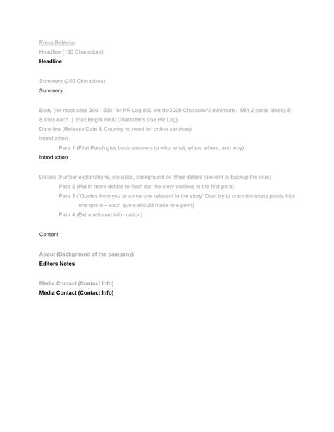 46 Press Release Format Templates, Examples & Samples ᐅ TemplateLab