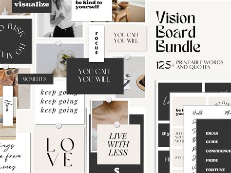 Vision Board Bundle Kit Printable 2023 Vision Board Etsy