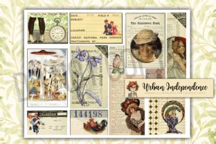 Vintage Ephemera | Collage Graphic by Urban Independence · Creative Fabrica