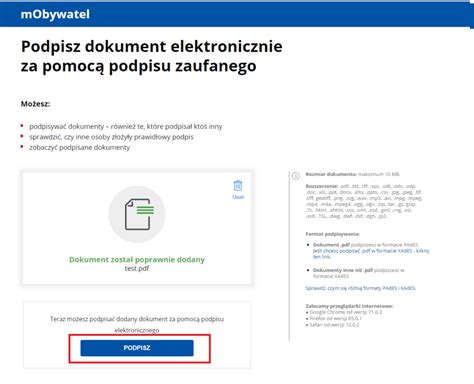 Instrukcja podpisywania plików PDF Profilem Zaufanym Instrukcje