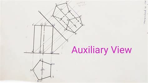 Auxiliary Viewsengineering Drawing Engineering Graphics Youtube