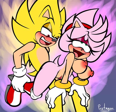 Rule 34 1boy 1girls Ahe Gao Amy Rose Aura Big Breasts Breasts Female Green Eyes Hedgehog Male