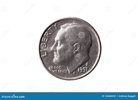 USA Dime Coin Franklin D Roosevelt Stock Image - Image of nickel ...