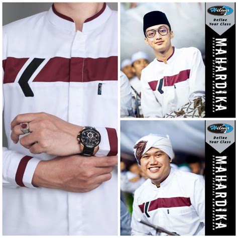 Jual Baju Koko Hilwa Original Terbaru Motif Mahardika Mirror Series