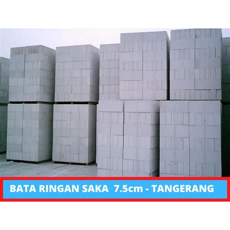 Jual Bata Ringan Hebel 7 5cm SNI SAKA BLOCK Tangerang Shopee Indonesia