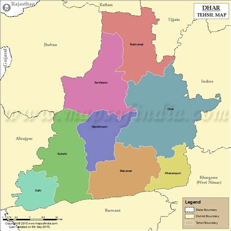 Dhar Tehsil Map Dhar Tehsil List