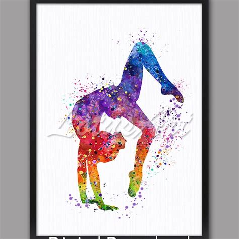 Gymnastics Poster Wall Art Etsy