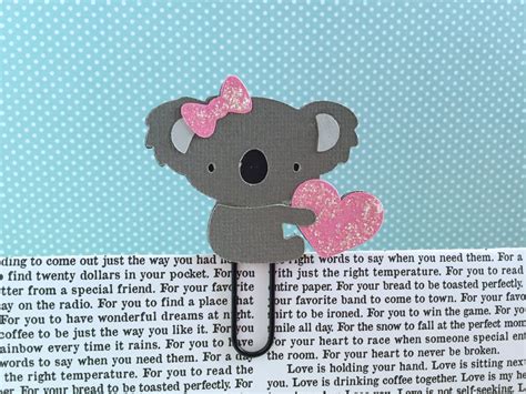 Girl Koala Filofax Day Planner Bookmark Clip Etsy Marcador De Livro