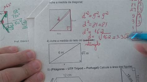 Teorema De Pitágoras Exercícios Resolvidos 4 Youtube