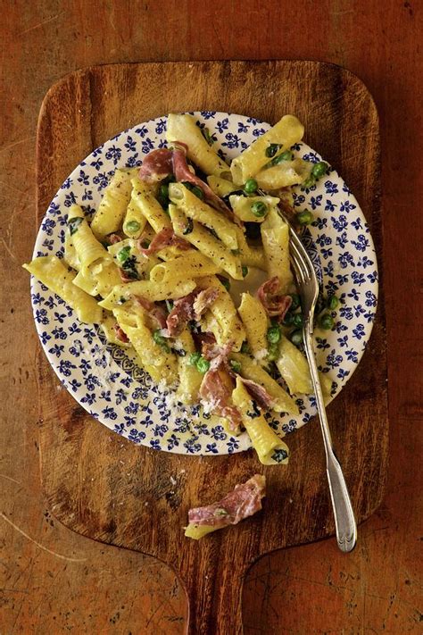 Ham Garganelli Con Piselli And Prosciutto Di Parma italy Photograph by ...