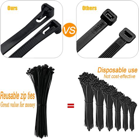 Buy Releasable Reusable Zip Ties 12 Inch Heavy Duty Zip Tie Thick Black