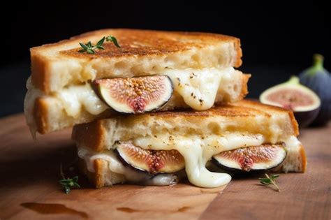 Premium Photo Brie And Fig Grilled Cheese Joy