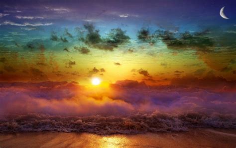 Sunset Ocean Rainbow Wallpapers - Wallpaper Cave