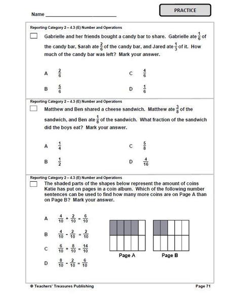 4th Grade Staar Math Test Prep Teachers