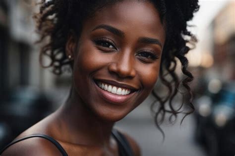 Premium Ai Image African American Woman With A Beautiful Smile And