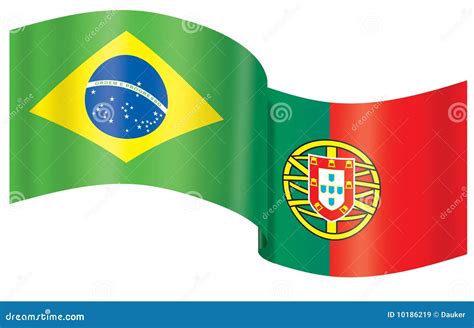 Flag Brazil - Portugal stock illustration. Illustration of business ...