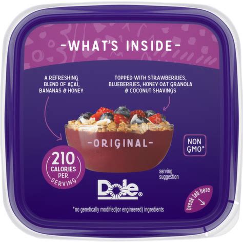 Dole Acai Bowls Frozen Original Acai Blend With Fruit And 58 Off