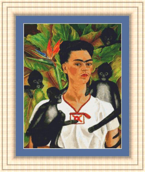 Esquema De Punto De Cruz De Frida Kahlo