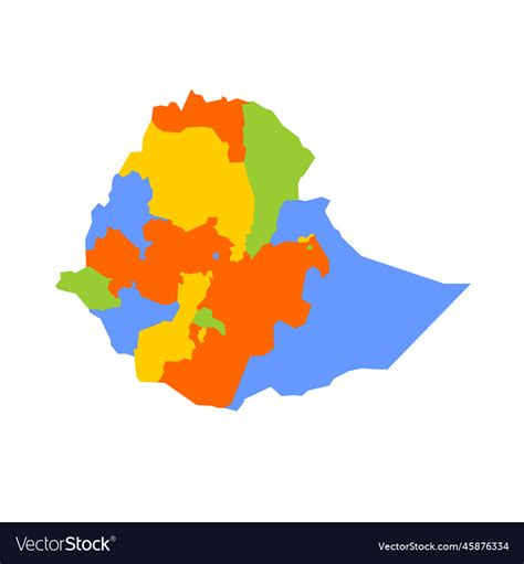 Ethiopia Political Map Of Administrative Divisions