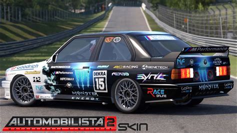 Custom Skin Automobilista 2 Bmw M3 E30 Monster Design Ams2