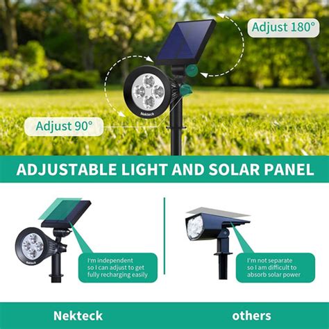 Lámpara Solar Recargable Exterior Tierra Jardin Pared 4 Led Cuotas