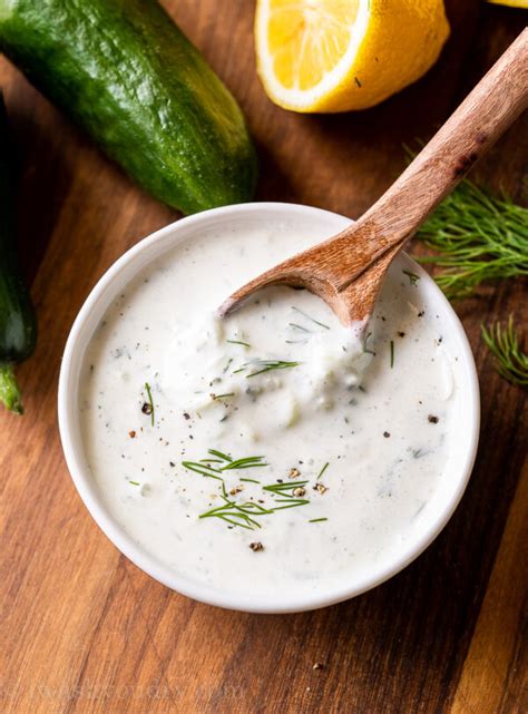 Creamy Tzatziki Sauce Recipe I Wash You Dry