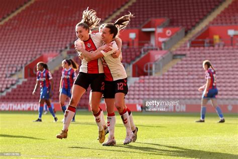 Sophia Pharoah Of Southampton Celebrates Opening The Scoring With