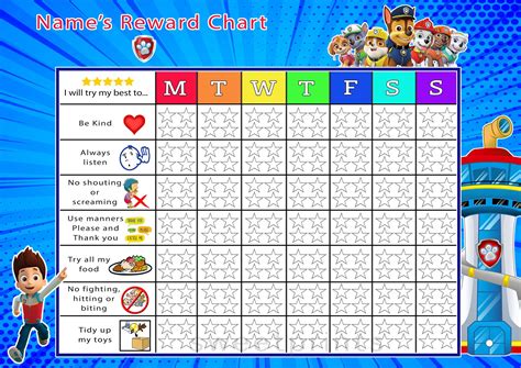 Star Chart For Behaviour Example Calendar Printable