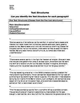 Expository Text Structures Quiz by Jessica Vogel | TPT