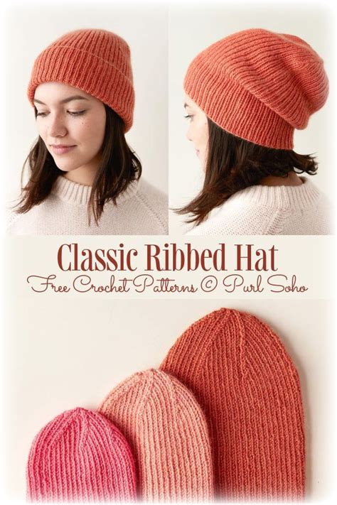 Classic Ribbed Hat Knitting Pattern