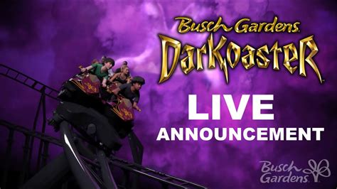 LIVE From Busch Gardens Darkoaster Announcement New For 2023 Coaster